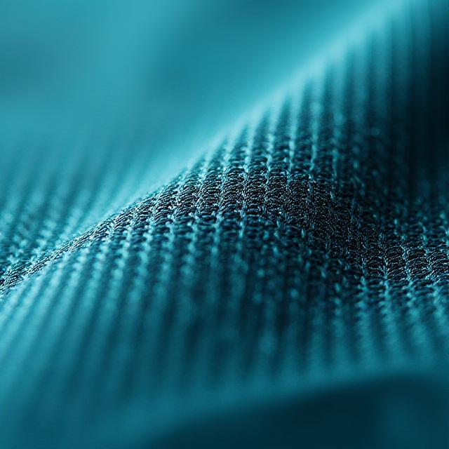 Macro view of high-performance technical activewear fabric