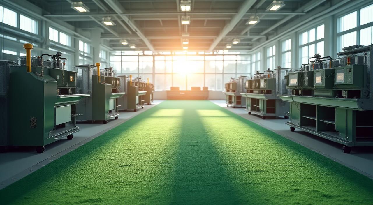 A modern UK textile manufacturing plant focusing on recycled fiber processing