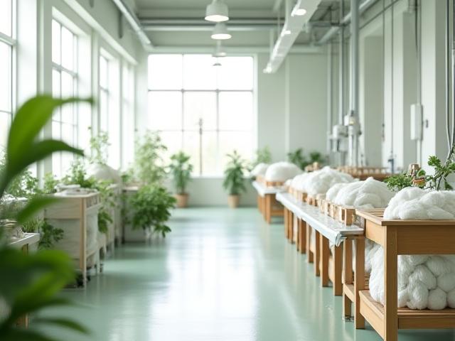 Sustainable organic cotton harvesting and processing mill